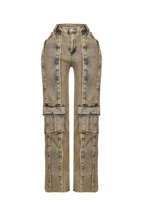 Batana Frayed Seams Baggy Jeans